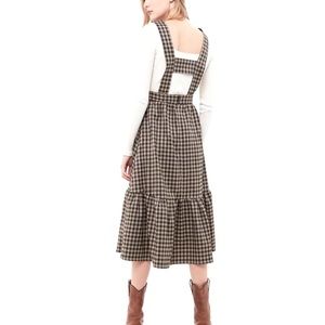 Urban Outfitters Gingham Pinafore Dress Sz Large